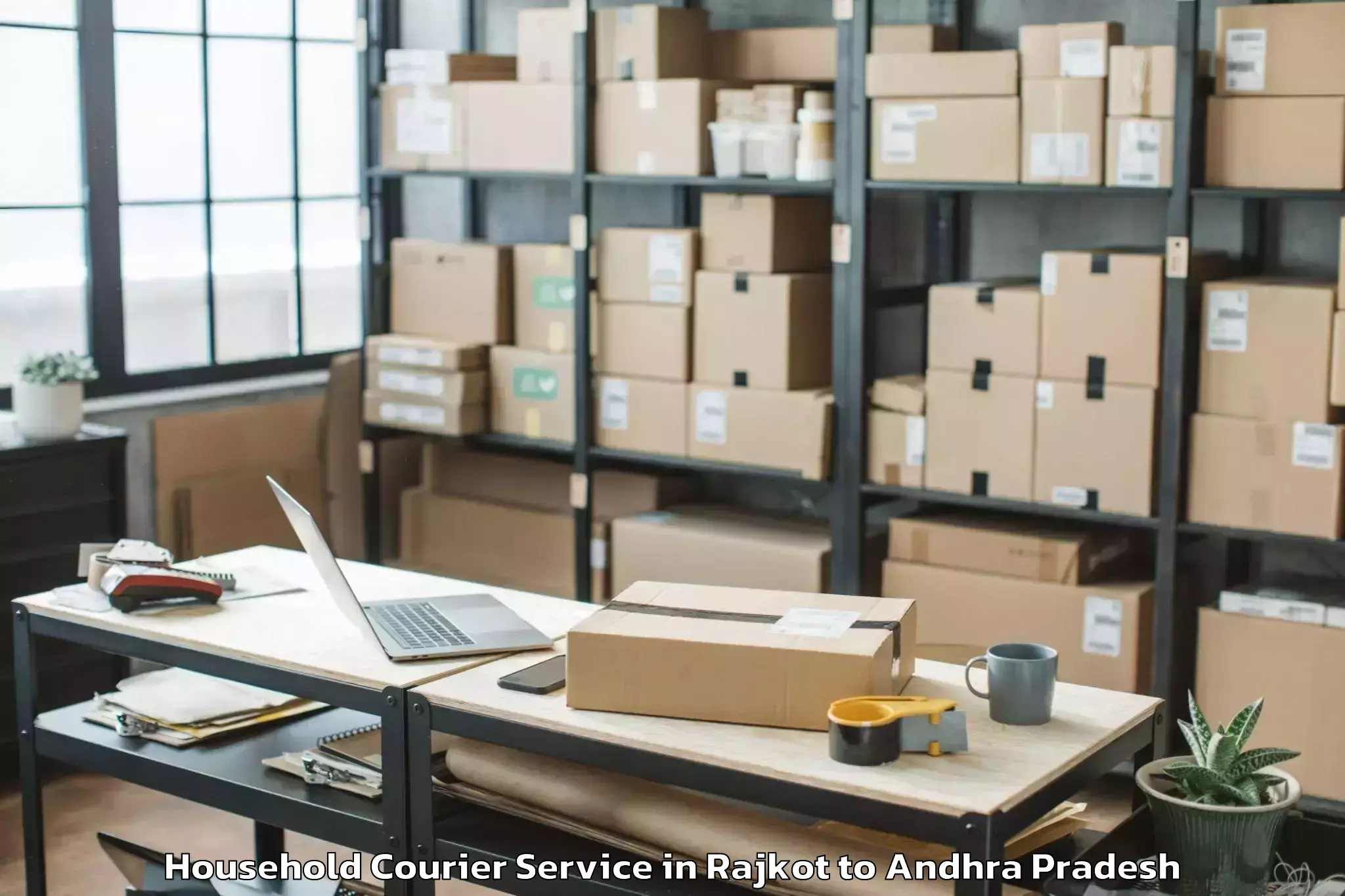 Reliable Rajkot to Nambula Pulakunta Household Courier